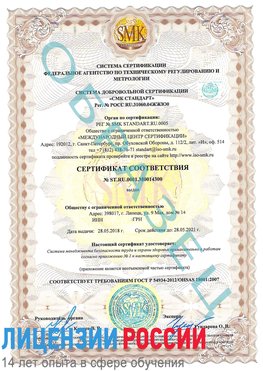 Образец сертификата соответствия Луга Сертификат OHSAS 18001